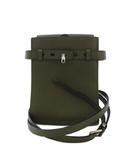 ヴァレクストラ Valextra スリムB トラッコーナ ショルダーバッグ レザー カーキ /KH