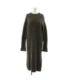 トゥモローランド TOMORROWLAND Pura Leda 21AW ニットワンピース ロング マキシ 長袖 ウール 36 茶 ブラウン 42-06-14-06001 /KU