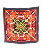 エルメス HERMES カレ90 Eperon d’or 黄金の拍車 スカーフ 赤 レッド 紺 ネイビー 黄 イエロー /AN7 ●D ■OH