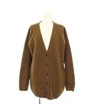 マーガレットハウエル MARGARET HOWELL ニットカーディガン 長袖 Vネック ワンカラー 無地 ウール カシミヤ 2 茶 ブラウン /BB