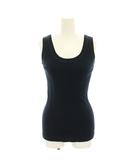 マカフィー MACPHEE トゥモローランド シルキーコットンランダムリブタンクトップ S 紺 ネイビー12-03-22-03302 /YT