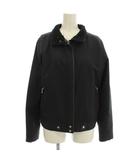 バーバリーズブルーレーベル Burberry's BLUE LABEL ナイロンジャケット ボア襟 ブルゾン 裏地ノバチェック 38 黒 ブラック FCF48-706 /☆G