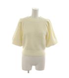 ナチュラルビューティーベーシック NATURAL BEAUTY BASIC ニット セーター FR 白 ホワイト パフスリーブ 半袖 /RR