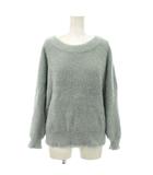 ルーニィ LOUNIE ニット セーター F 水色 ラメ ボートネック 長袖 /JP