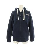 ザノースフェイス THE NORTH FACE リアビューフルジップフーディ ジップアップパーカー 長袖 裏起毛 ロゴ刺繍 M 紺 ネイビー 白 ホワイト NTW61955 /YT