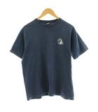 ステューシー STUSSY 90's 混タグ Tシャツ カットソー 半袖 クルーネック プリント M 紺 ネイビー /KU