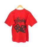ステューシー STUSSY 90's 混タグ Tシャツ 半袖 クルーネック ロゴ プリント M 赤 レッド /BB