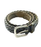 ホワイトハウスコックス White house Cox ブラックメッシュレザーベルト 黒 ブラック /SS ■OS