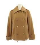 ロイスクレヨン Lois CRAYON ピーコート Pコート アウター ショート丈 裏地国旗柄 金ボタン M ベージュ 14001808 /YT