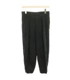 クロエ CHLOE テーパードパンツ 34 黒 ブラック タック 無地 /HN