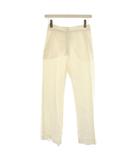 マックスマーラ MAX MARA パンツ スラックス 麻 リネン 34 白 ホワイト 無地 ストレートシルエット 113102126 /YM