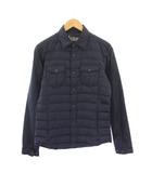 ヘルノ HERNO ダウンジャケット ステンカラー アウター ショート丈 ワンカラー ナイロン 44 紺 ネイビー /BB