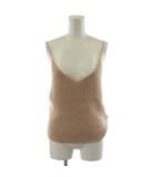 ニットキャミソール スパンコール シルク混 カシミヤ混 アルパカ混 XXS ベージュ /AN55