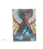 エルメス HERMES ブラジル BRAZIL シルクノートブック ノート 羽柄 箱付き 水色 ライトブルー 茶 ブラウン グレー /YT ■OH