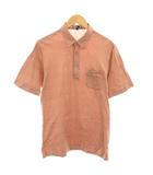 ダックス DAKS ポロシャツ 半袖 ヘリンボーン柄 ヴィンテージ L ピンク /YT