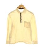 ダックス DAKS ポロシャツ 長袖 ロゴ刺繍 M クリーム CKKDDYA0802 /YT
