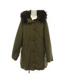 23区 オンワード樫山 モッズコート ダウンライナー付き ラクーンファー アウター 44 カーキ CCMWWCW0402 /YM