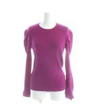 イエナ IENA ニット セーター ウール 紫 パープル 長袖 ラウンドネック パフスリーブ /AP