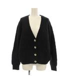 イエナ IENA カーディガン モヘヤ F 黒 無地 Vネック 長袖 /JP