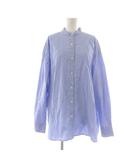 フリークスストア FREAKS STORE シャツ ブラウス F 青 ブルー 無地 バンドカラー 長袖 /AU
