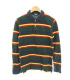 ポロ バイ ラルフローレン Polo by Ralph Lauren 子供服 ポロシャツ カットソー 長袖 ボーダー スモールポニー L 14 16 紺 ネイビー /HN