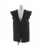 セルフォード CELFORD フリルスリーブジレ ベスト F 黒 ブラック CWFV221030 /AN70
