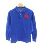 ポロ ラルフローレン POLO RALPH LAUREN 子供服 ポロシャツ カットソー 長袖 ボーダー ビッグポニー M 10 12 青 ブルー /HN