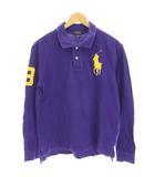 ポロ ラルフローレン POLO RALPH LAUREN 子供服 ポロシャツ カットソー 長袖 ボーダー ビッグポニー L 14 16 紫 パープル /HN