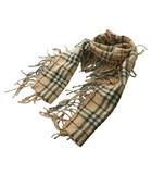 バーバリー ロンドン BURBERRY LONDON マフラー ストール ノバチェック アンゴラ混 カシミヤ混 マルチカラー ベージュ 黒 ブラック /SS ■OS
