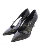 セルジオロッシ Sergio rossi パンプス ポインテッドトゥ ハイヒール レザー ワンカラー 39.5 黒 ブラック /BB