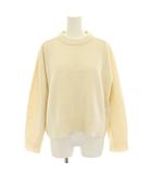 ウールカシミヤアクアラグランクルーネックニットプルオーバー セーター 長袖 カシミヤ混 S アイボリー 1613-105-3453 /YT