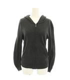 ヒステリックグラマー HYSTERIC GLAMOUR ニットパーカー ジップアップパーカー 長袖 バックプリント ヒスガール FREE チャコールグレー 0113ND01 /YT