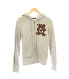 ヒステリックグラマー HYSTERIC GLAMOUR ジップアップパーカー ジャケット スウェット ジップアップ  ワンポイント ストレッチ F グレー /BB