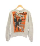 ヒステリック Hysteric スウェット トレーナー 長袖 クルーネック ストレッチ プリント F グレー /BB