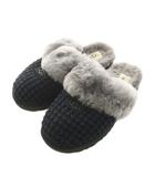 アグ オーストラリア UGG australia コージー Cozy サンダル スリッパ ファー ニット 24.0cm グレー 黒 ブラック 1117659 /AN19