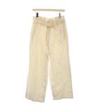 イエナ IENA ベルテッドタックパンツ ワイドパンツ ベルト付き 40 白 /TK