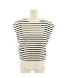 コンパクトクレープコクーンプルオーバー COMPACT CREPE COCOON PO カットソー 半袖 フレンチスリーブ ボーダー柄 S 紺 ネイビー 白 ホワイト 01-1101727-898-902 /YT