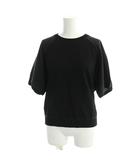 23SS COMPACT CREPE RAGLAN SLV PO カットソー S 黒 ブラック ラウンドネック ラグランスリーブ 半袖 /AP
