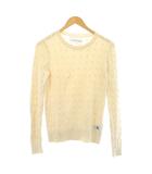 セーター M アイボリー 長袖 ケーブルニット ラウンドネック /JP