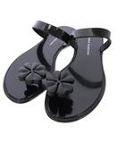 ファビオルスコーニ FABIO RUSCONI フラワービニールサンダル 36 黒 /TK