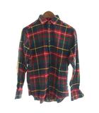ポロ ラルフローレン POLO RALPH LAUREN フランネルシャツ XS 赤 レッド 紺 ネイビー チェック柄 長袖 /AP
