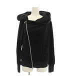 エンポリオアルマーニ EMPORIO ARMANI ベロア パーカー ジップアップ S 黒 ブラック 284501 /☆G