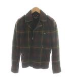 ラルフローレン RALPH LAUREN ジャケット チェック柄 ウール M 茶 ブラウン /AN71
