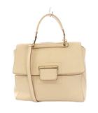 フルラ FURLA 2WAY ハンドバッグ ワンハンドル ショルダーバッグ レザー ワンカラー アイボリー /BB