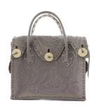 カービングトライブス グレースコンチネンタル CARVING TRIBES MAESTRA ハンドバッグ トートバッグ レザー 紫 パープル /AN28