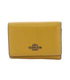 コーチ COACH マイクロ ウォレット 三つ折り財布 レザー マスタード /KH