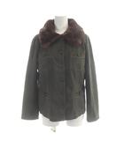 キャラオクルス CARA O CRUZ ジャケット 上着 9 緑 グリーン カーキ 襟ファー 長袖 無地 /AP