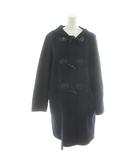 マックスマーラステュディオ Max Mara Studio ダッフルコート ミドル丈 ウール シルク混 絹 カシミヤ混 アウター 42 紺 ネイビー /AN35