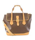 セリーヌ CELINE マカダム柄 2WAY ショルダーバッグ ハンドバッグ 茶 ブラウン /BB ■OH