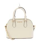 マイケルコース MICHAEL KORS 2WAY ショルダーバッグ ハンドバッグ レザー ワンカラー ロゴ 白 ホワイト /BB